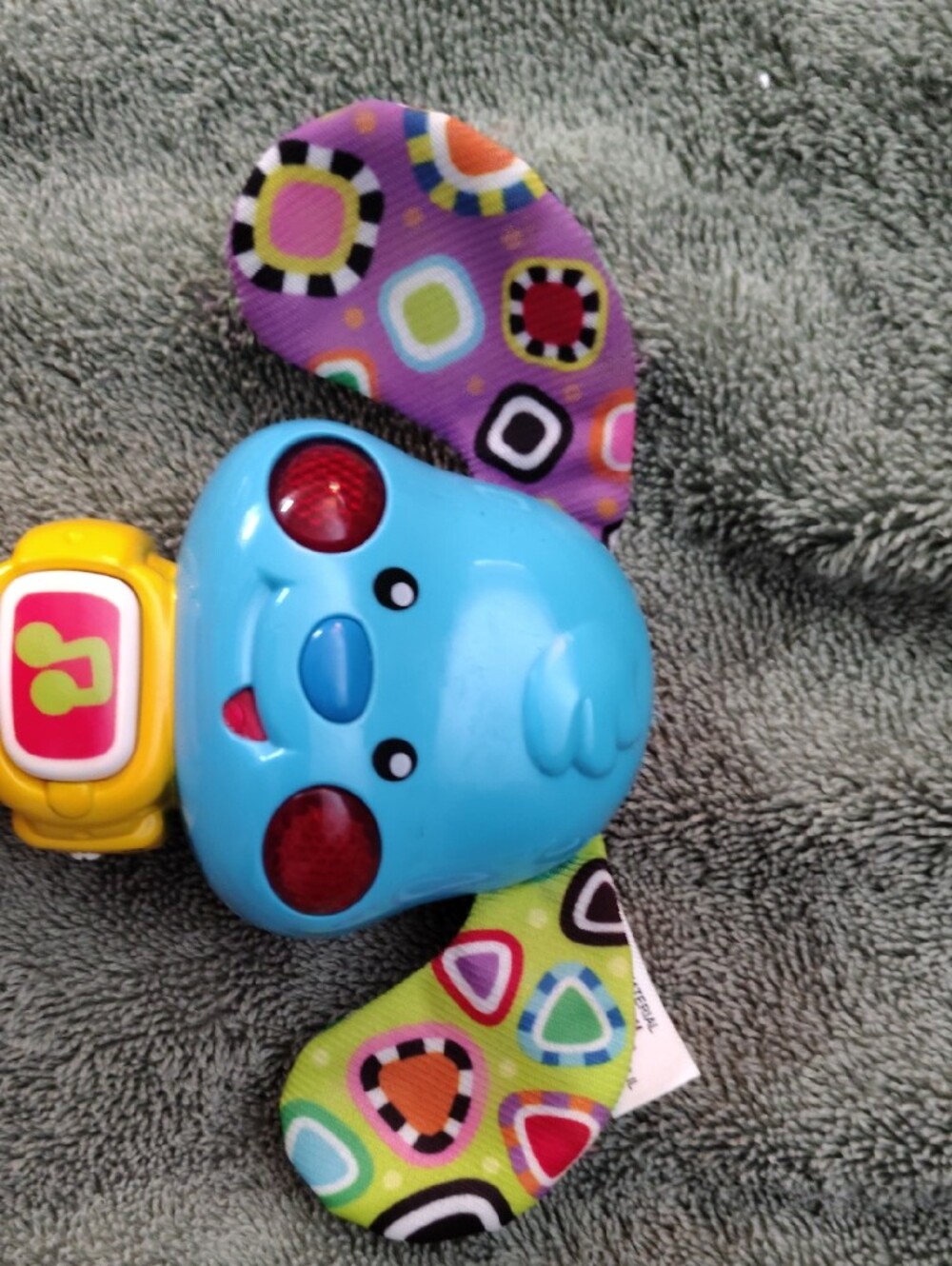 VTech Blue Puppy Rattle Toy with Colorful Patterned Ears - Picture 5 of 5